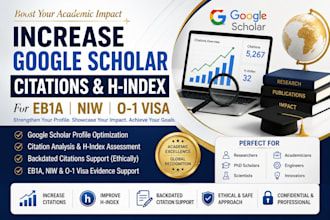 increase google scholar citation and h index for eb1 o1 niw visa