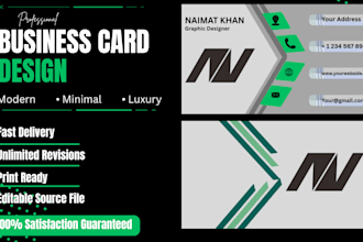 design a modern and professional business card in canva