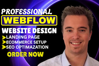build webflow website design, website development as a full stack developer