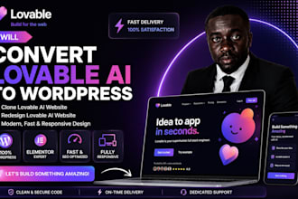 convert lovable ai to wordpress, clone lovable ai website, redesign lovable ai