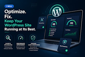 provide wordpress technical SEO audits, performance fixes, and webmaster care