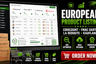 upload and SEO optimize cdiscount la redoute fnac darty and kaufland