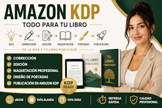 be your amazon kdp book publisher editor and designer