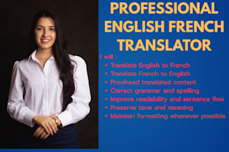 manually translate english to french or french to english