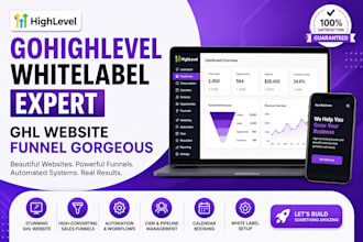 setup gohighlevel funnel gorgeous whitelabel ghl website sales funnel expert