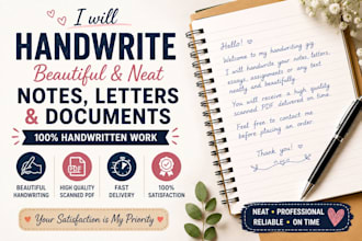 write beautiful handwritten letters, notes and documents