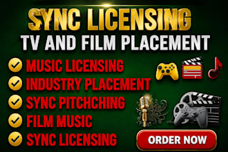 pitch your music for sync licensing and film TV opportunities