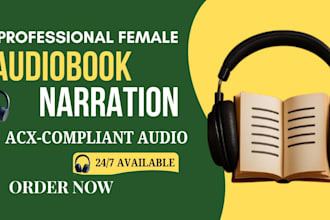 narrate your fiction audiobooks with an expressive voice over for acx audible