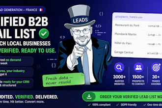 build a verified b2b email list of french local businesses