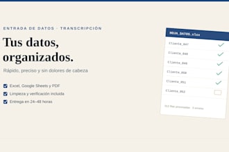 haré entrada de datos precisa en excel o sheets