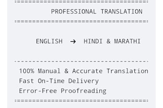 do professional english to hindi and marathi translation