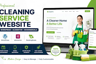 design a wordpress cleaning service booking website
