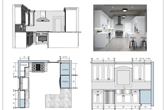 design and render a realistic 3d interior for your space