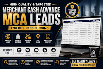 generate targeted merchant cash advance mca leads for business funding