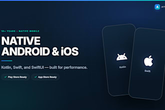 develop a native android and ios mobile app