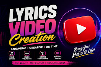 create professional custom 2d, 3d music lyric video animation