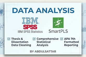 do professional spss and smartpls data analysis for your academic research