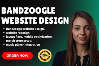 design bandzoogle website, fix layout redesign music website bandzoogle merch