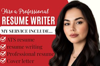 write a professional resume, executive resume, cover letter for entry level job