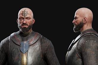 3d game model, 3d realistic character, 3d game props model, 3d character model