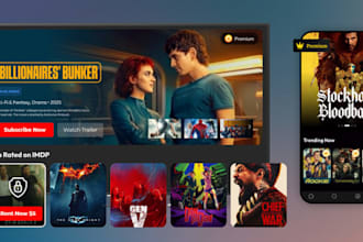 develop and setup iptv app for samsung TV, lg webos, android TV, roku TV