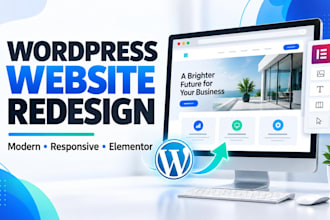 redesign or rebuild your wordpress website with elementor