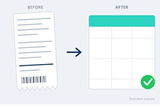 digitize your scanned receipts or invoices into excel