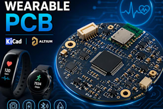 design wearable pcb, fitness tracker pcb in kicad and altium