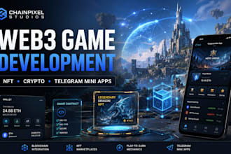 develop web3 crypto game, nft game and telegram mini app