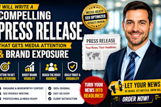 write a compelling press release that gets media attention and brand exposure
