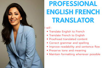 manually translate english to french or french to english