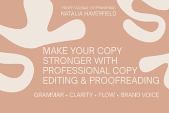 edit and proofread your website, blog, or marketing copy