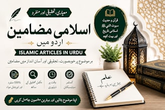 write islamic articles in urdu