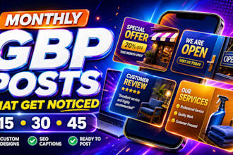 create monthly google business profile gmb post for gbp local SEO