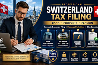file swiss tax return, bank statements, property and pension declarations