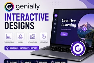 create interactive genially lessons, courses, infographics, presentation