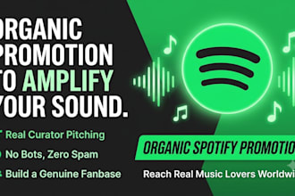 do organic spotify promotion and playlist pitching