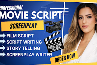 write movie script screenplay feature film script drama script short film