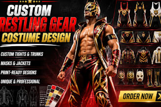 design wrestling gear and costume