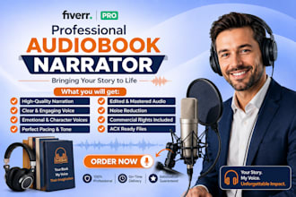 be your american voice over, audiobook narrator  for audible acx quality