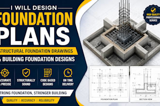 design foundation plans, structural foundation drawings, and building foundation