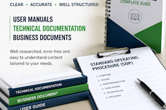 for you I will write ai writings  sops and user guides