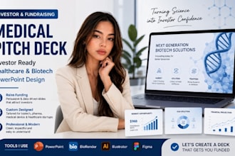 design medical presentation, pharma powerpoint and healthcare pitch deck