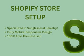 design shopify store and set up  shopify dropshipping website