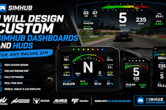 design custom simhub dashboards and huds for any racing sim