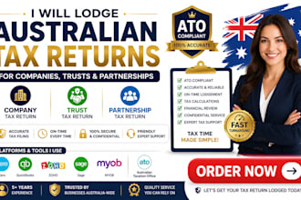 lodge australian tax returns for companies, trusts and partnerships
