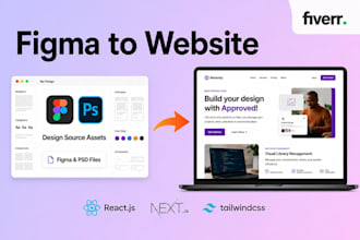 convert figma to react or next js website with tailwind css