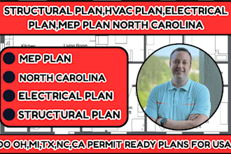 ca,tx,oh,mi,nc structural plan,hvac plan,electrical plan,mep plan north carolina