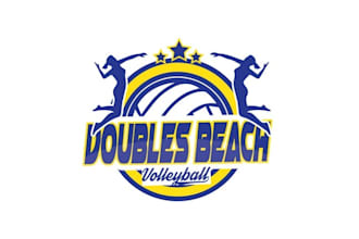 design doubles beach volleyball club logo
