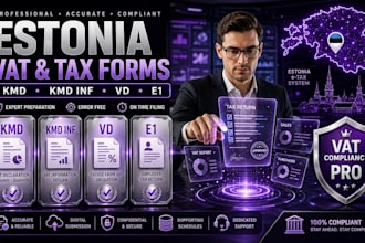 prepare estonia form kmd, kmd inf, form vd and form e1 tax returns